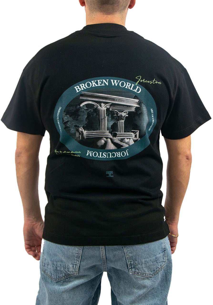 JORCUSTOM Jorcustom Broken World Loose Fit T-Shirt Zwart
