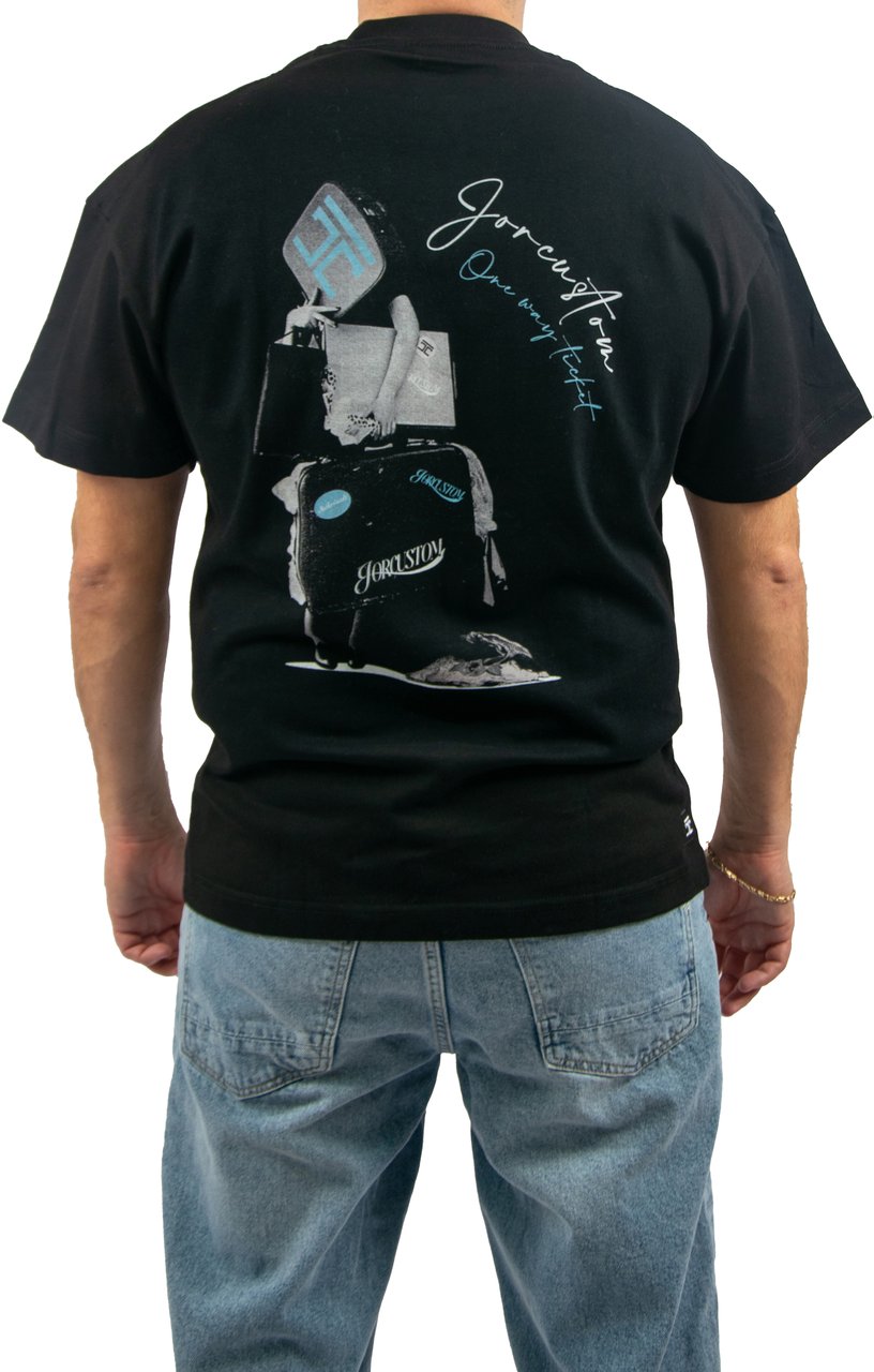 JORCUSTOM Jorcustom One Way Ticket Loose Fit T-Shirt Zwart
