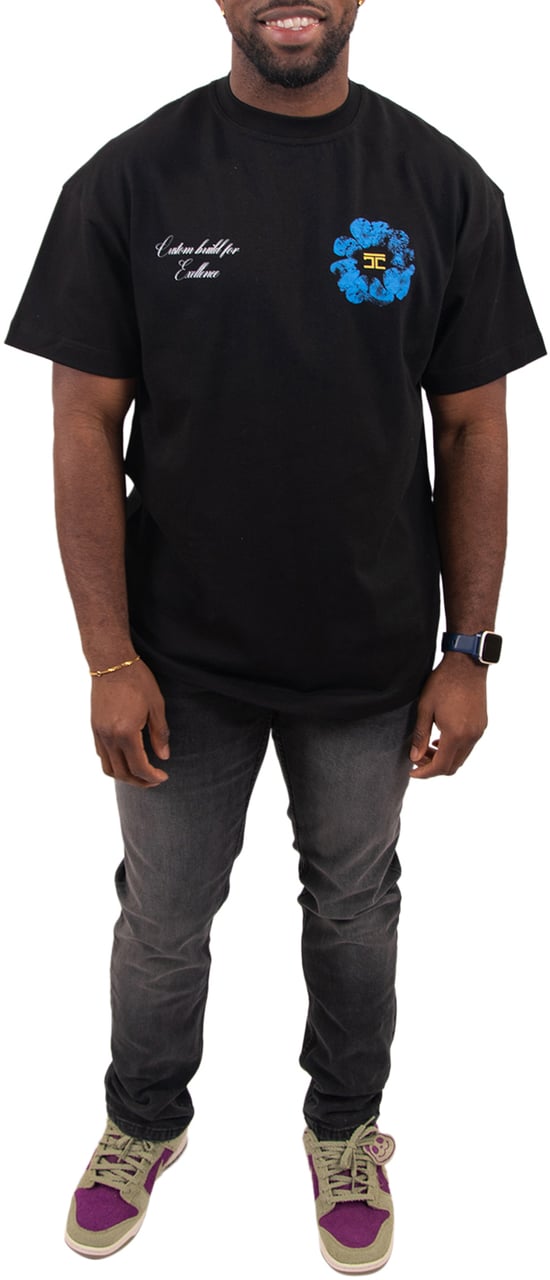 JORCUSTOM Jorcustom Flowers Loose Fit T-Shirt Zwart