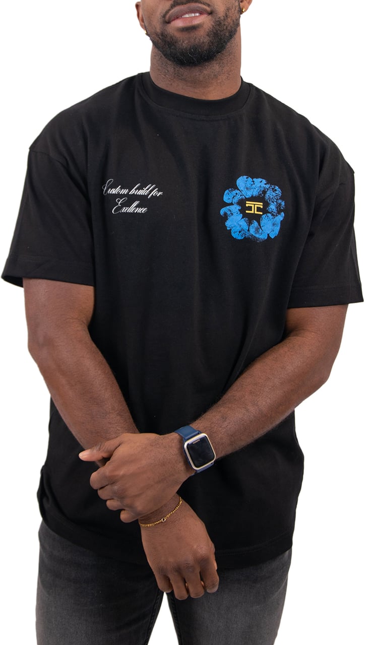 JORCUSTOM Jorcustom Flowers Loose Fit T-Shirt Zwart