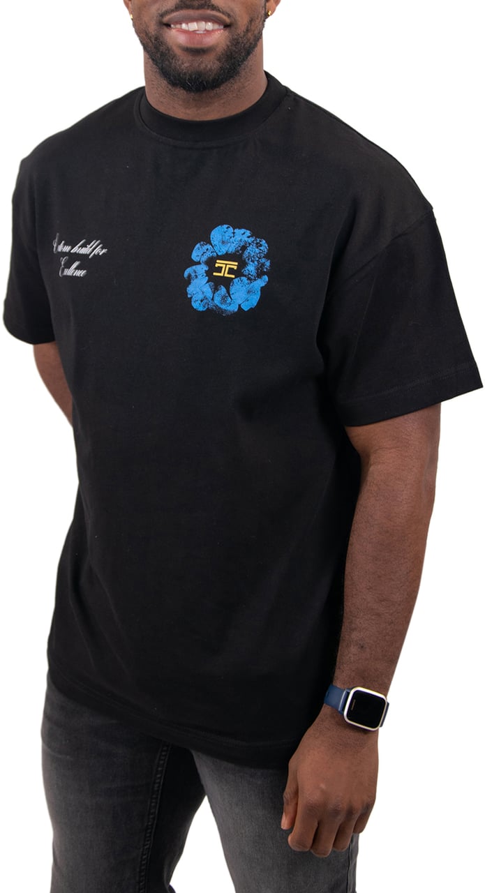 JORCUSTOM Jorcustom Flowers Loose Fit T-Shirt Zwart