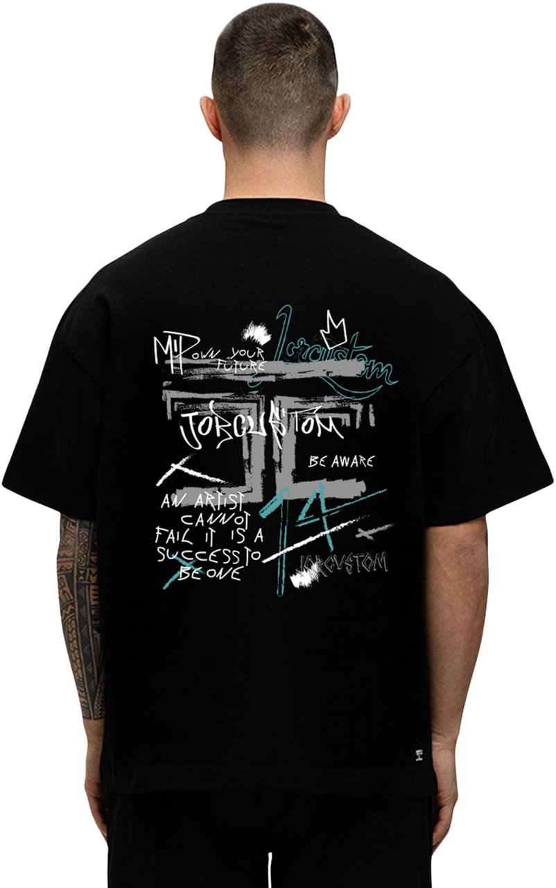 JORCUSTOM Artist Summer Set Loose Fit T-Shirt Zwart