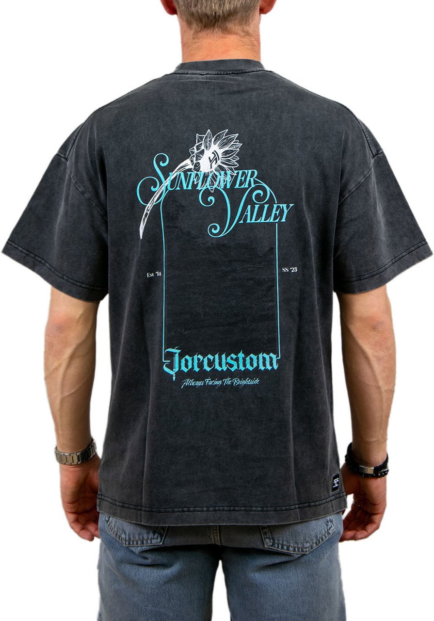 JORCUSTOM Jorcustom Sunflower Valley Loose Fit T-Shirt Grijs