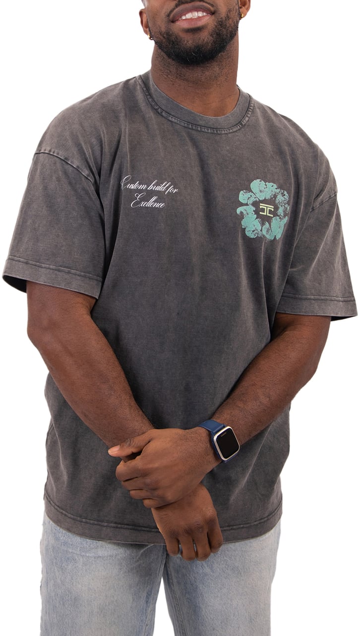 JORCUSTOM Jorcustom Flowers Loose Fit T-Shirt Grijs