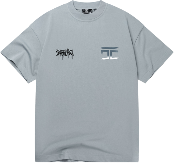 JORCUSTOM Jorcustom Graffiti Loose Fit T-Shirt Blauw