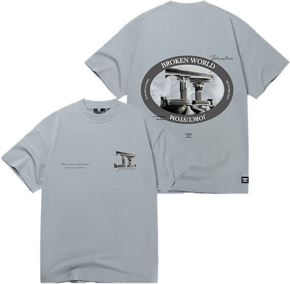JORCUSTOM Jorcustom Broken World Loose Fit T-Shirt Blauw