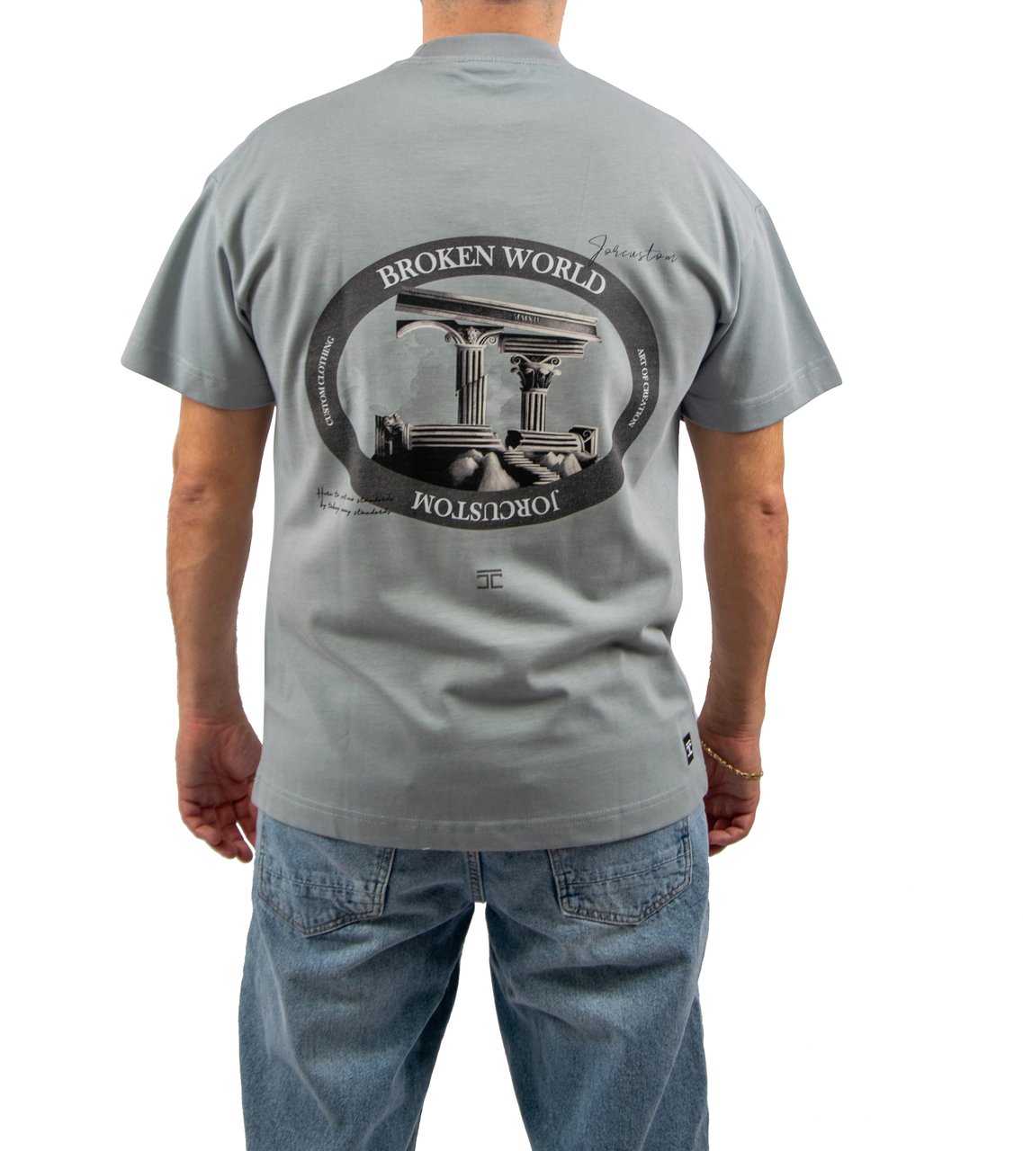 JORCUSTOM Jorcustom Broken World Loose Fit T-Shirt Blauw