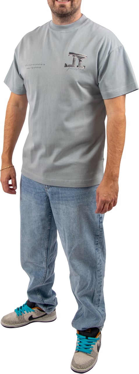 JORCUSTOM Jorcustom Broken World Loose Fit T-Shirt Blauw