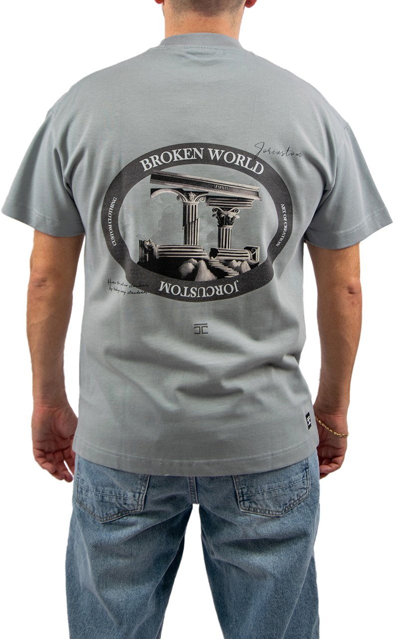 JORCUSTOM Jorcustom Broken World Loose Fit T-Shirt Blauw