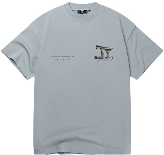 JORCUSTOM Jorcustom Broken World Loose Fit T-Shirt Blauw