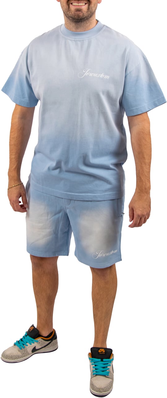 JORCUSTOM Jorcustom Custom University Fade Loose Fit T-Shirt Blauw