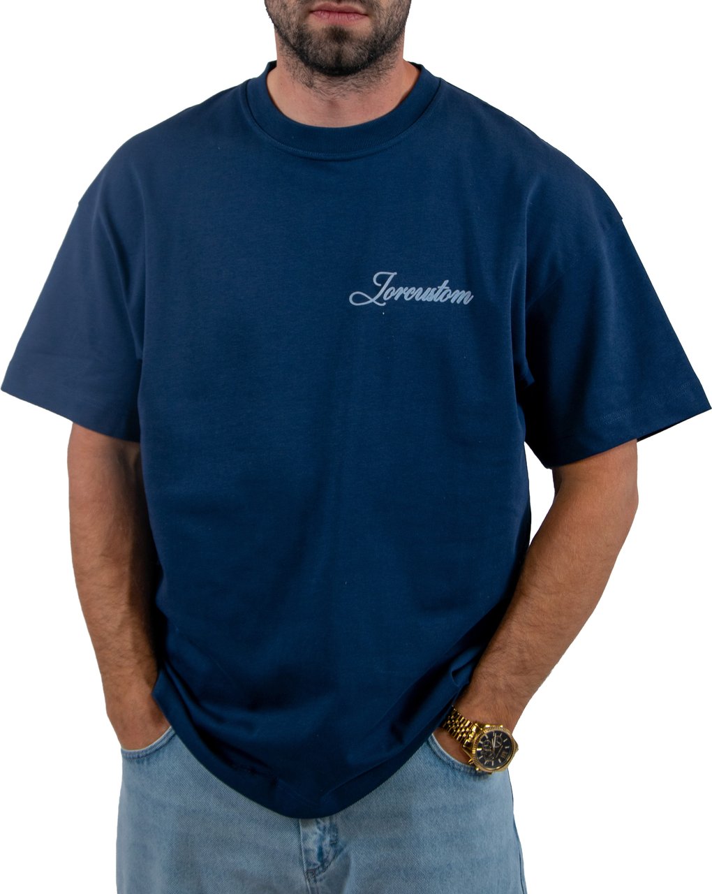 JORCUSTOM Jorcustom Stitched Loose Fit T-Shirt Blauw