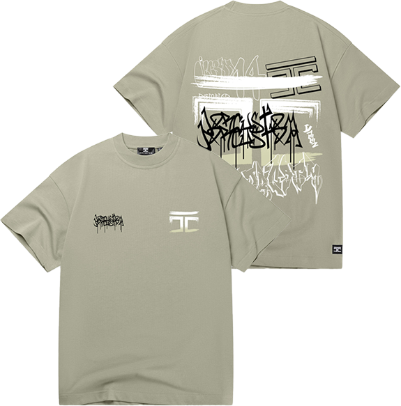 JORCUSTOM Jorcustom Graffiti Loose Fit T-Shirt Groen
