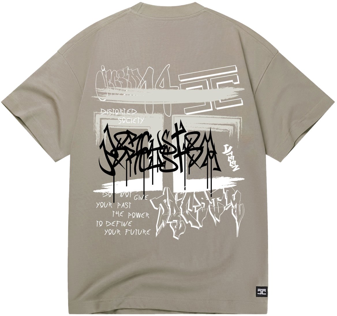 JORCUSTOM Jorcustom Graffiti Loose Fit T-Shirt Beige