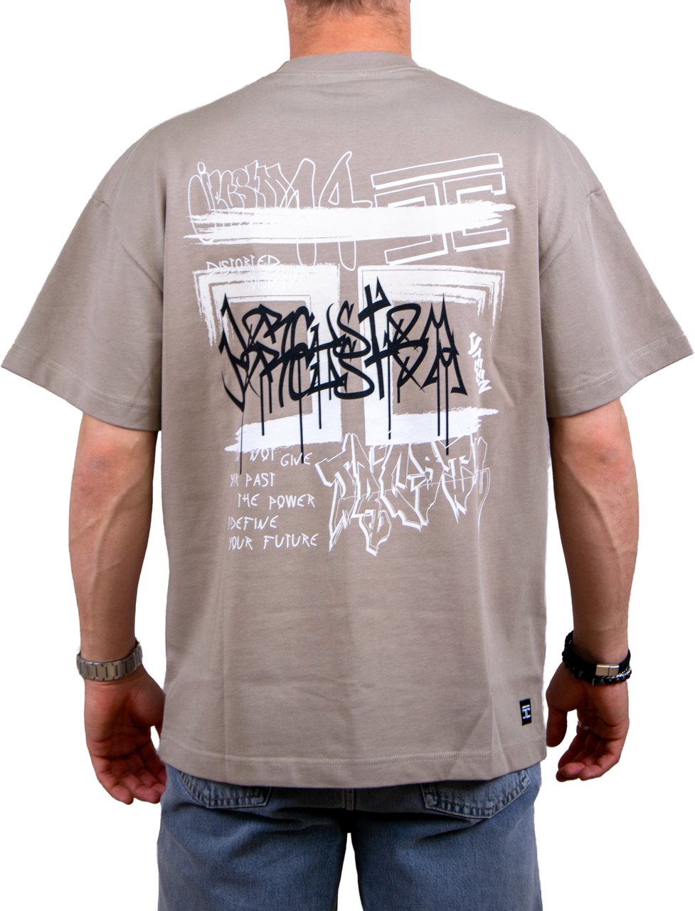 JORCUSTOM Jorcustom Graffiti Loose Fit T-Shirt Beige