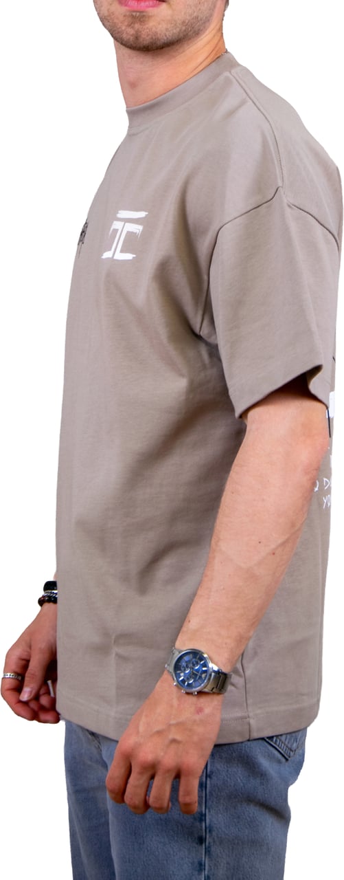 JORCUSTOM Jorcustom Graffiti Loose Fit T-Shirt Beige