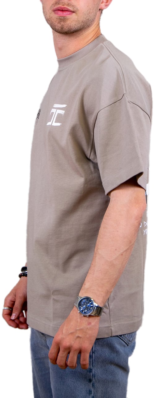 JORCUSTOM Jorcustom Graffiti Loose Fit T-Shirt Beige