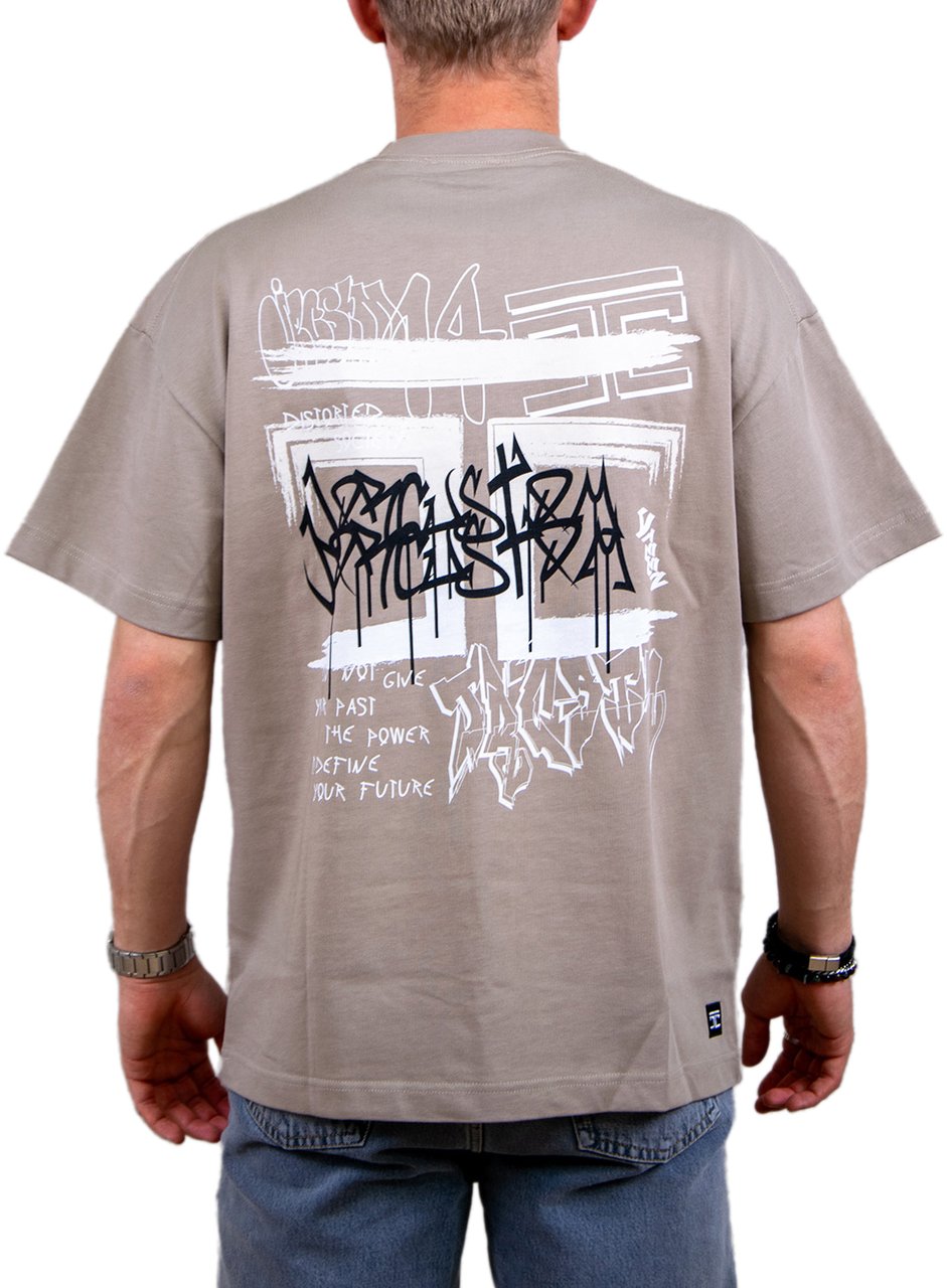 JORCUSTOM Jorcustom Graffiti Loose Fit T-Shirt Beige