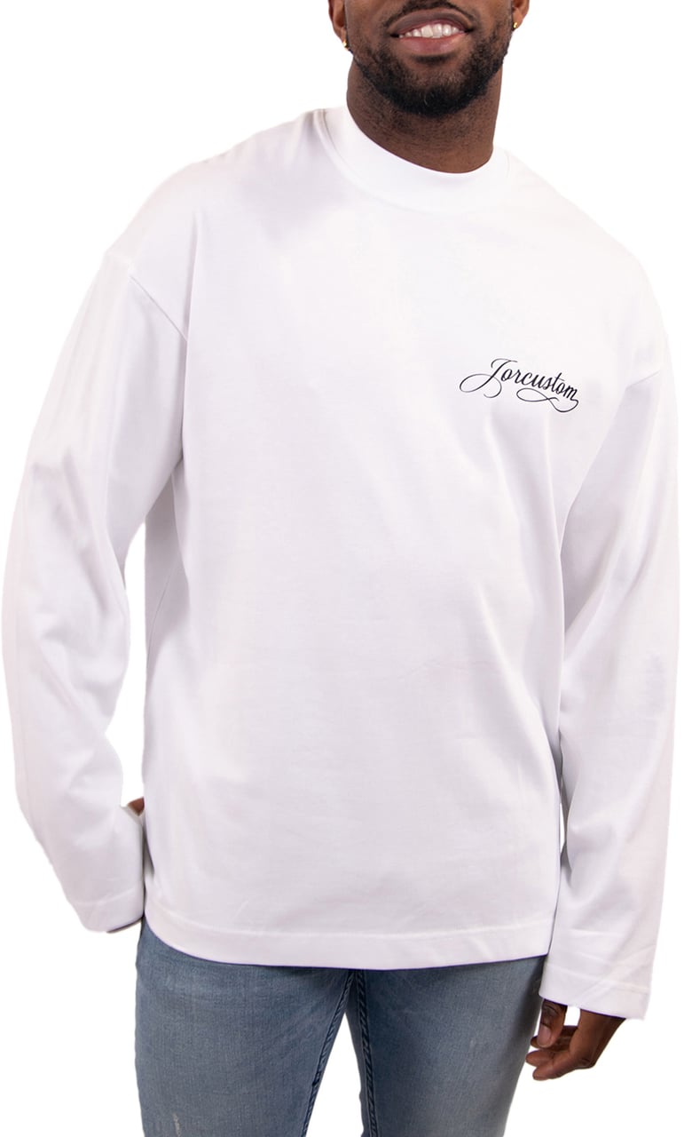 JORCUSTOM Jorcustom Handscript Longsleeve T-Shirt Wit