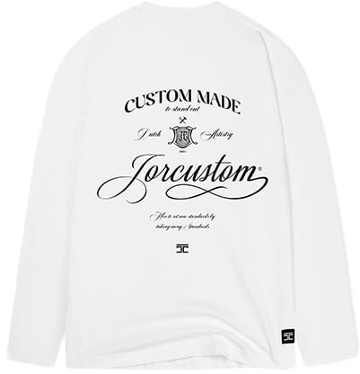 JORCUSTOM Jorcustom Handscript Longsleeve T-Shirt Wit