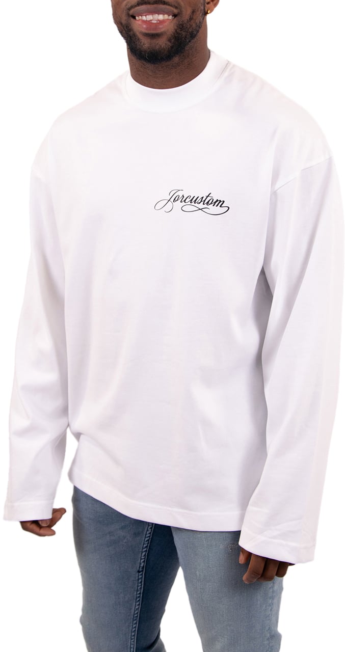 JORCUSTOM Jorcustom Handscript Longsleeve T-Shirt Wit