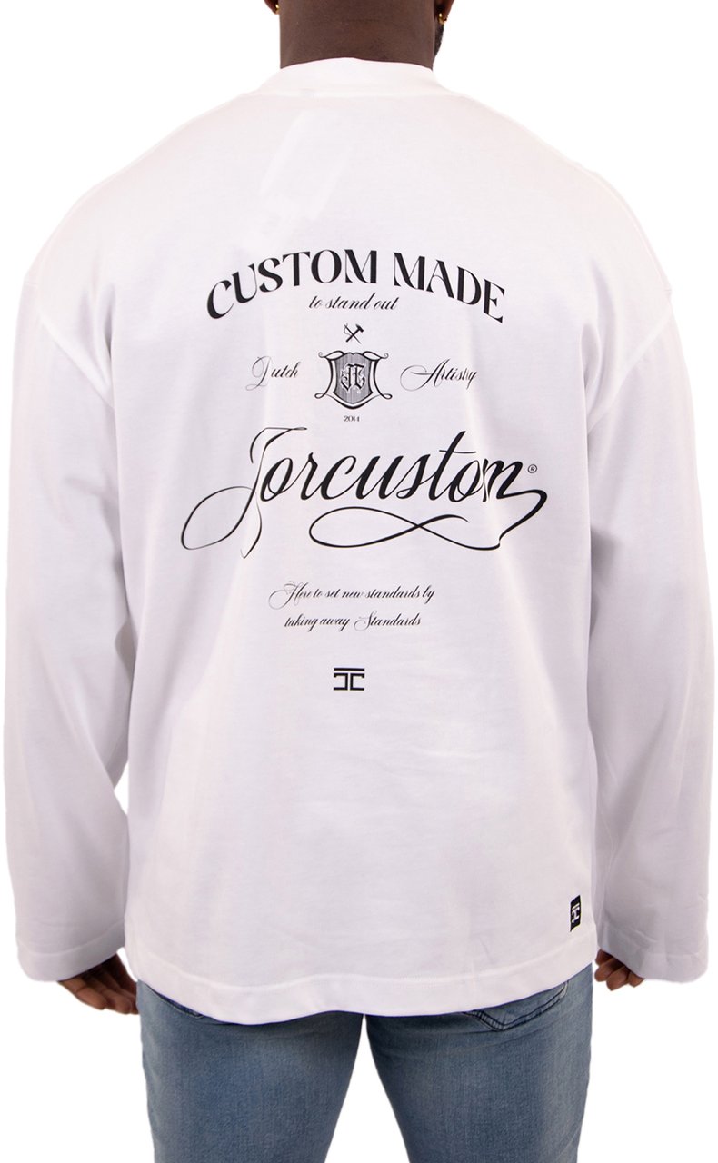 JORCUSTOM Jorcustom Handscript Longsleeve T-Shirt Wit