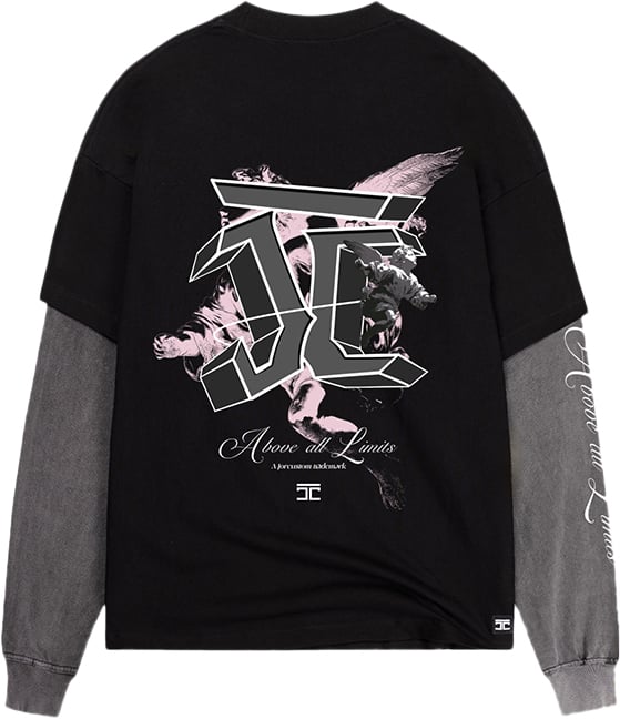 JORCUSTOM Jorcustom AboveAlllimits Double Layered Longsleeve T-Shirt Zwart