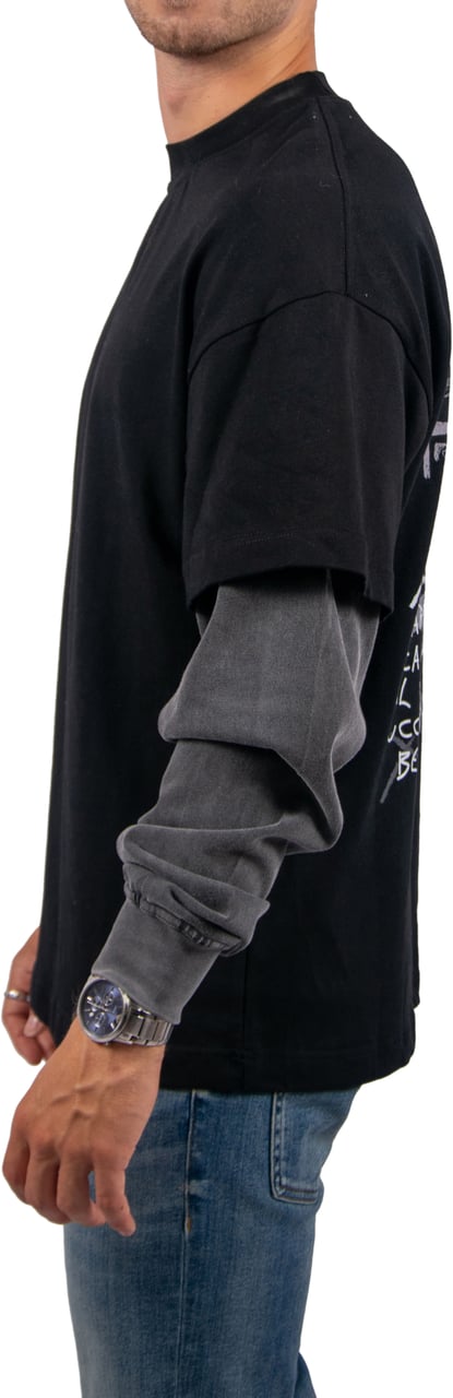 JORCUSTOM Jorcustom Artist Double Layered Longsleeve T-Shirt Zwart