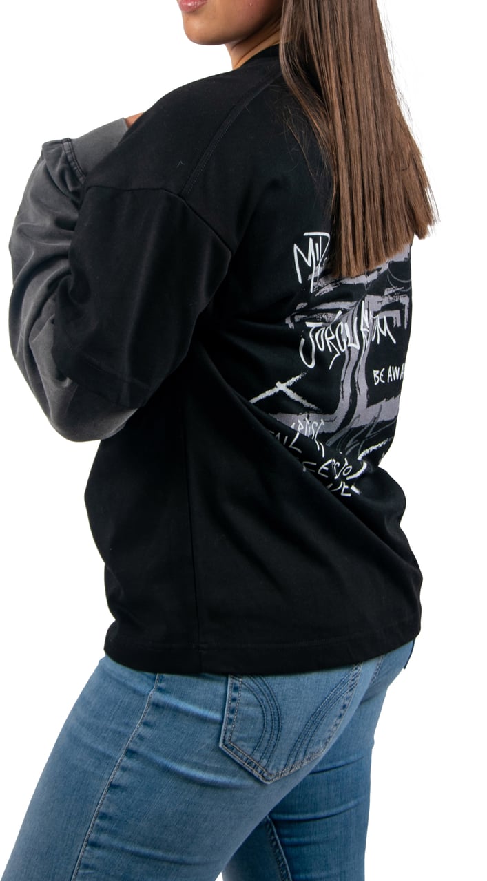 JORCUSTOM Jorcustom Artist Double Layered Longsleeve T-Shirt Zwart