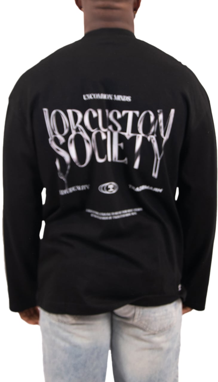 JORCUSTOM Jorcustom UncommonMinds Longsleeve T-Shirt Zwart