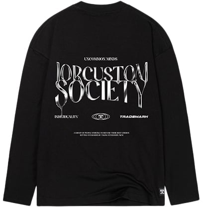 JORCUSTOM Jorcustom UncommonMinds Longsleeve T-Shirt Zwart