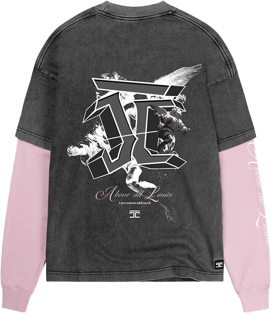 JORCUSTOM Jorcustom AboveAlllimits Double Layered Longsleeve T-Shirt Grijs
