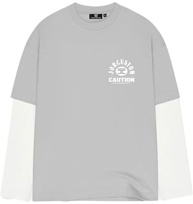JORCUSTOM Jorcustom Customsociety Double Layered Longslee T-Shirt Grijs