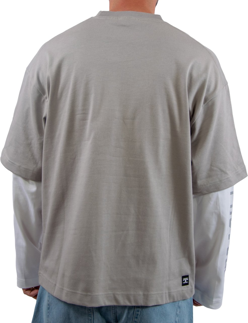 JORCUSTOM Jorcustom Customsociety Double Layered Longslee T-Shirt Grijs