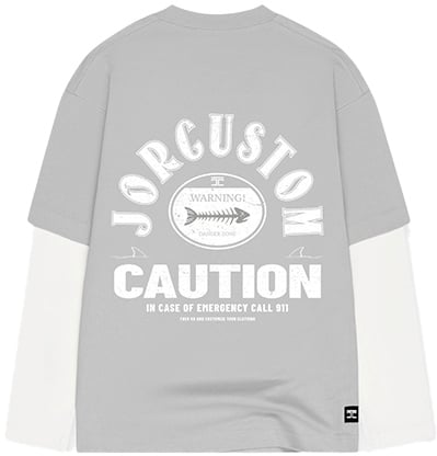 JORCUSTOM Jorcustom Customsociety Double Layered Longslee T-Shirt Grijs