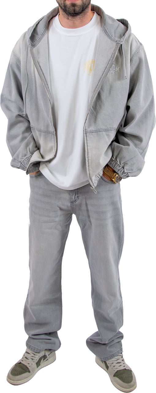 JORCUSTOM Jorcustom CustomSociety Denim Hooded Jacket Grijs