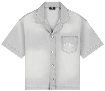 Jorcustom CustomSociety Denim Short Sleeve Jacket Grijs