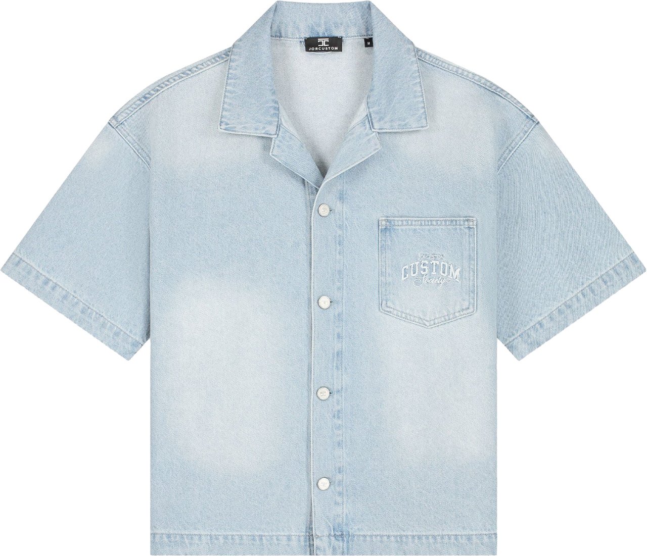 JORCUSTOM Custom Society Denim Short Sleeve Jacket Blauw