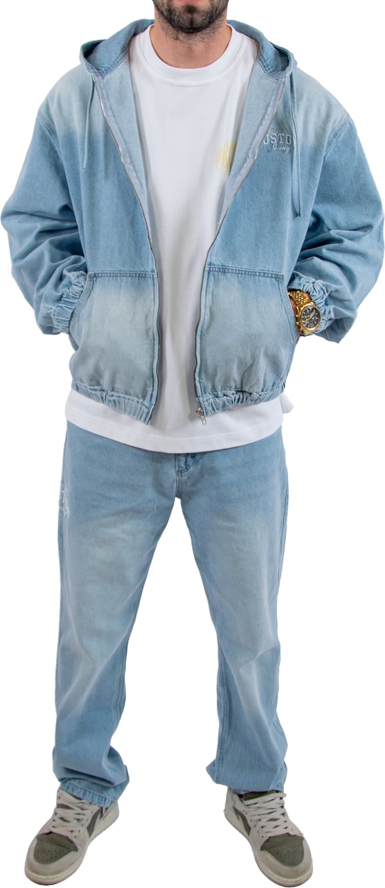 JORCUSTOM Jorcustom CustomSociety Denim Hooded Jacket Blauw