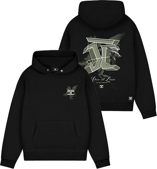 JORCUSTOM Jorcustom AboveallLimits Fleece Oversized Hoodie Zwart