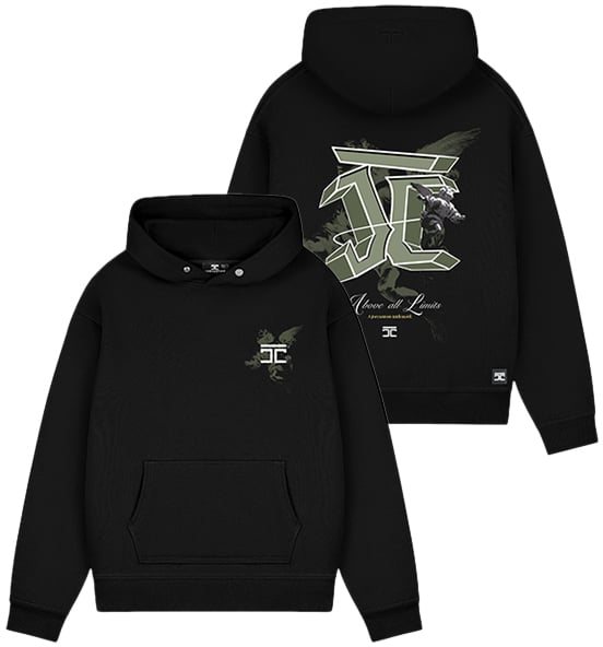 JORCUSTOM Jorcustom AboveallLimits Fleece Oversized Hoodie Zwart