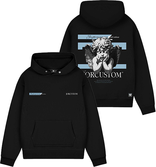 JORCUSTOM Jorcustom Angel2.0 Fleece Oversized Hoodie Zwart
