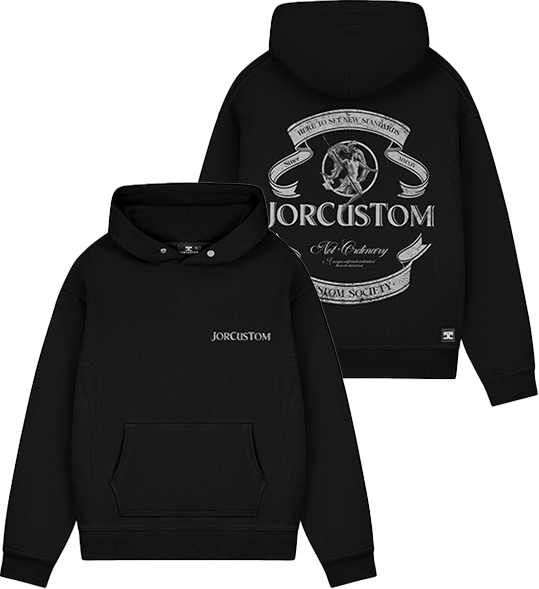 JORCUSTOM Jorcustom Ribbon Fleece Oversized Hoodie Zwart