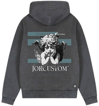 JORCUSTOM Jorcustom Angel2.0 Fleece Oversized Hoodie Grijs