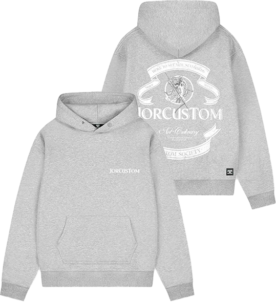 JORCUSTOM Jorcustom Ribbon Fleece Oversized Hoodie Grijs