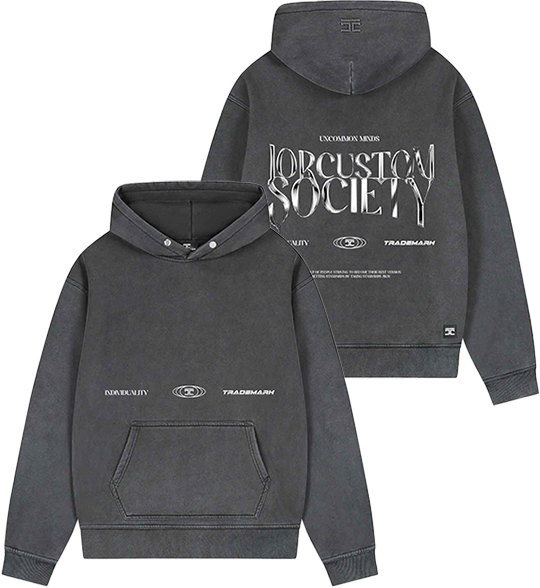 JORCUSTOM Jorcustom Uncommonminds Fleece Oversized Hoodie Grijs