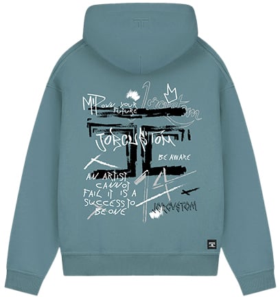 JORCUSTOM Jorcustom Artist Fleece Oversized Hoodie Blauw