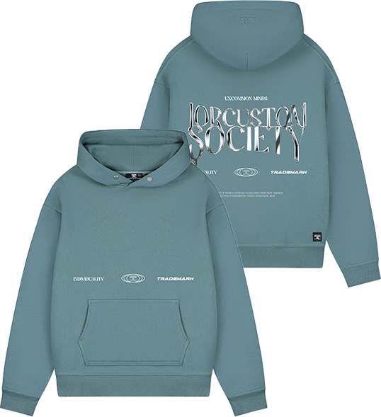 JORCUSTOM Jorcustom Uncommonminds Fleece Oversized Hoodie Blauw