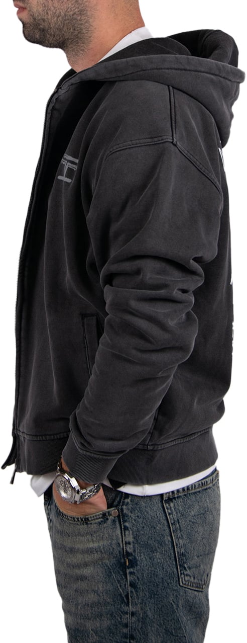 JORCUSTOM Jorcustom Artist Fleece Zipped Hoodie Grijs