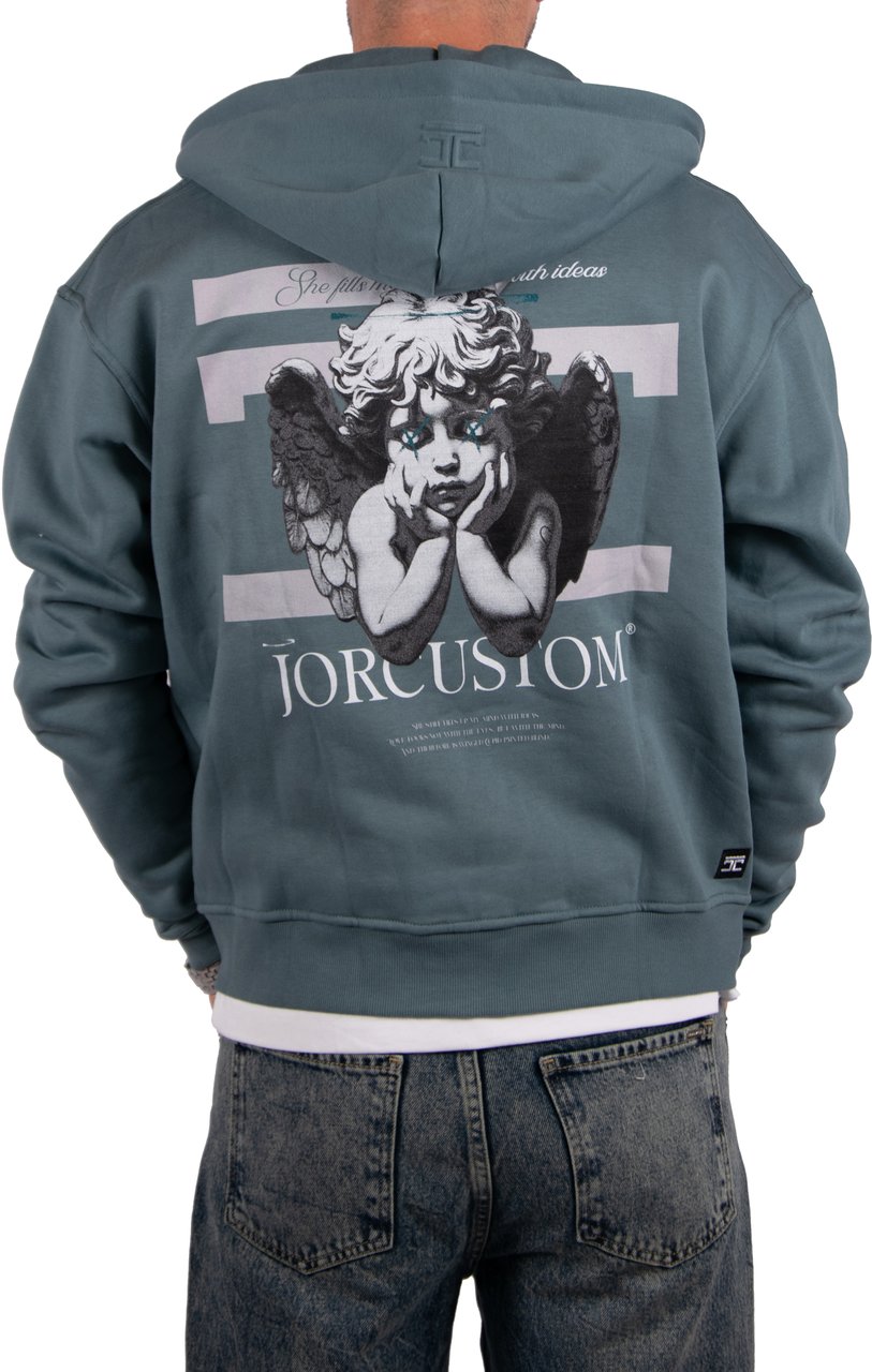 JORCUSTOM Jorcustom Angel2.0 Fleece Zipped Hoodie Blauw
